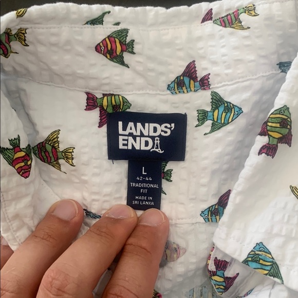 Nautica Men's White Short Sleeve Shirt with Colorful Print - Picture 2 of 5